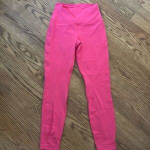 lululemon size 4 leggings in pink(lipgloss)